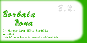 borbala mona business card